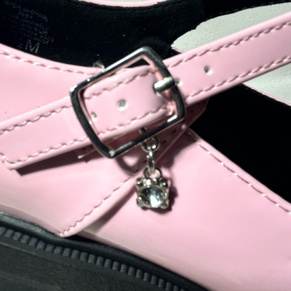 Soda Faby Pink Platform/Mary Jane  chunky heel size 8.5 - Picture 8 of 9